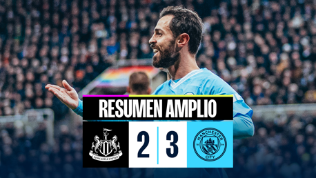 Newcastle 2-3 City: resumen amplio