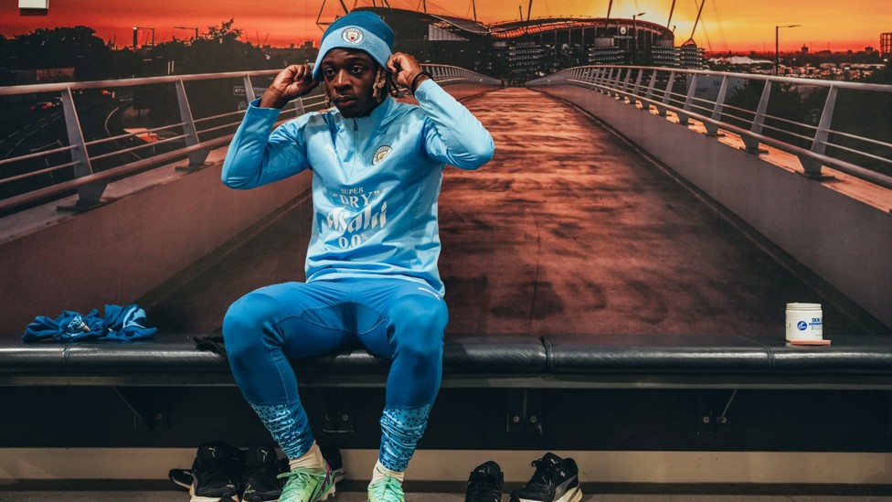 WRAP UP WARM : Jeremy Doku gets ready to tackle the cold