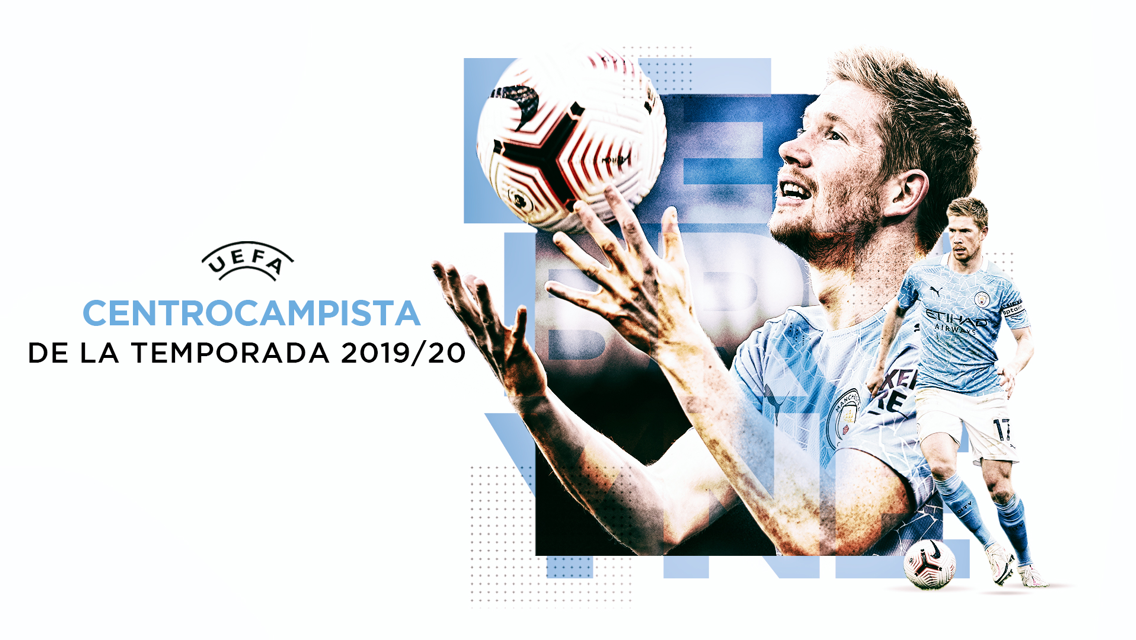 KDB, nombrado mejor centrocampista de la temporada por la UEFA
