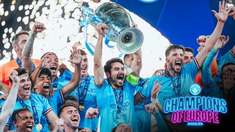 Watch City lift the Champions League trophy!