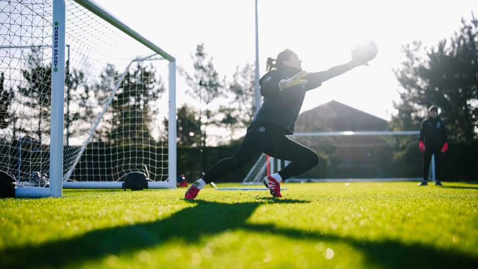 REACH OUT : Eartha Cumings with the save