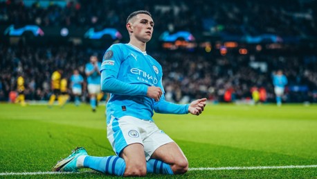 KNEE SLIDE: Foden enjoyed that one!
