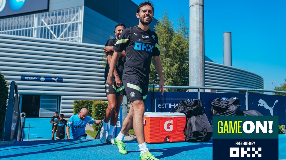 SUNNY SILVA : Bernardo heads out on to the pitch