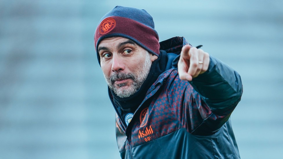 PEP'S POINTER: The boss shares in a light hearted moment.