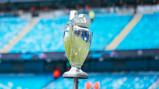 EYES ON THE PRIZE: The trophy makes an appearance at the Etihad.