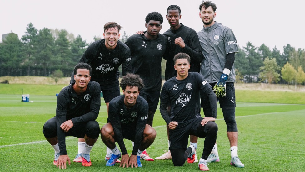 MONDAY'S WINNERS : The triumphant team smile for a photo. 