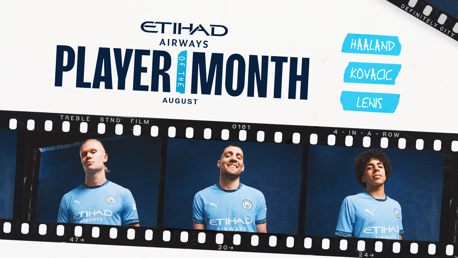 Jogador do mês Etihad: indicados de agosto