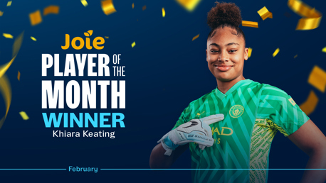 Keating named February's Joie Player of the Month
