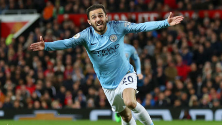 GOALDEN BOY: Bernardo wheels away in delight after his crucial opener