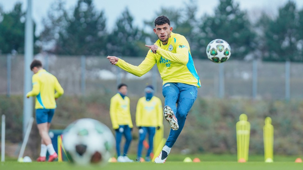 HAVE A GO : Matheus Nunes takes a shot