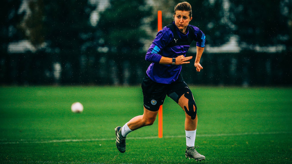BLUE AND WHITE : Ellen White continues her recovery from injury
