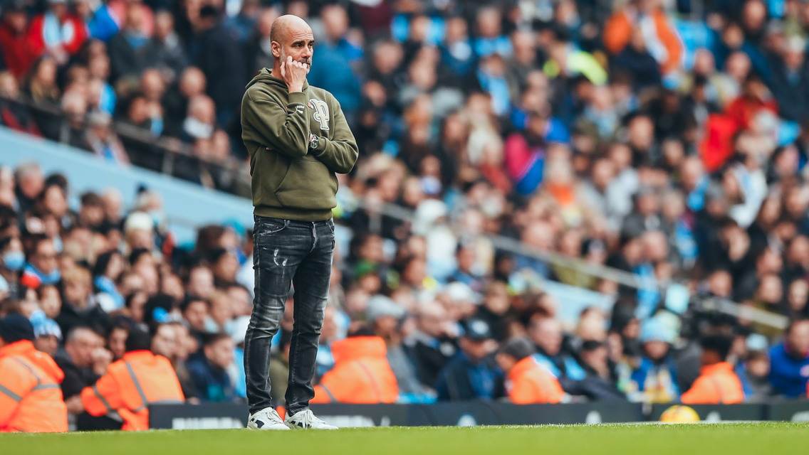 THE BOSS: On the touchline.