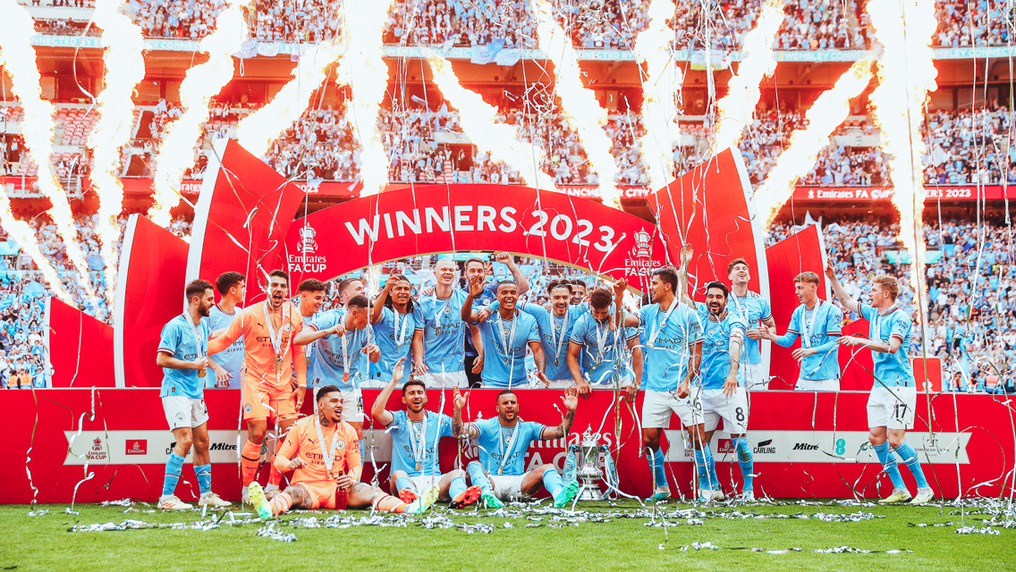 WHAT A SIGHT: FA Cup winners!