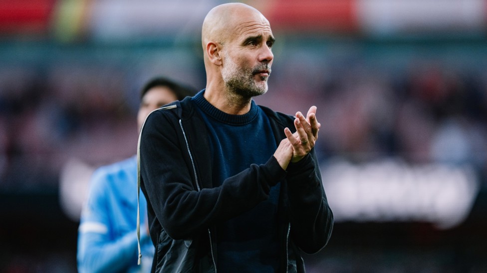 THE BOSS: Pep Guardiola at full-time