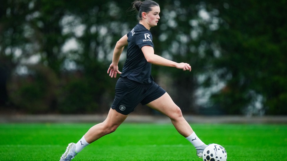 FULL STRETCH : Lily Murphy keeps the ball under her spell.