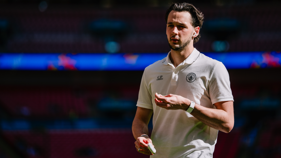 OUR NUMBER ONE : Trafford arrives after being named back in the starting team.