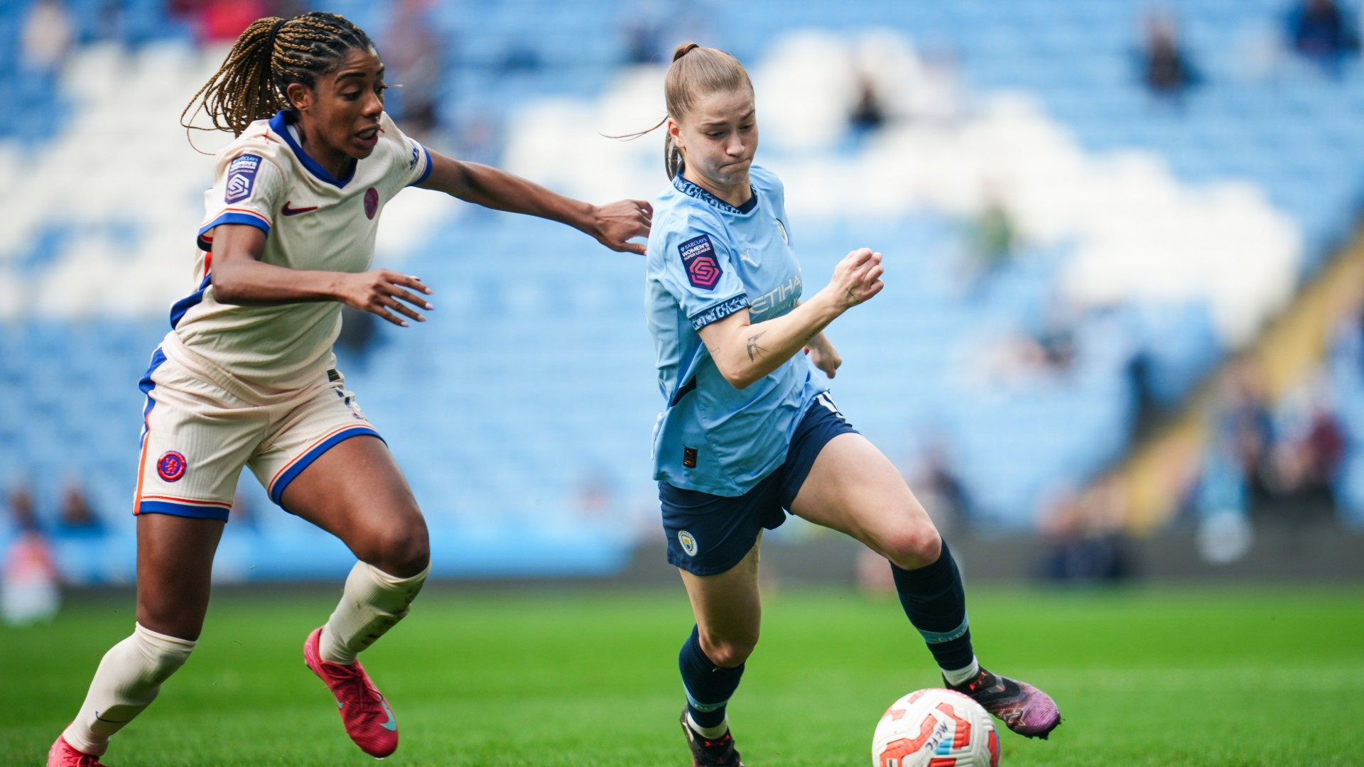 ACTION STATIONS: Jess Park powers on for City.