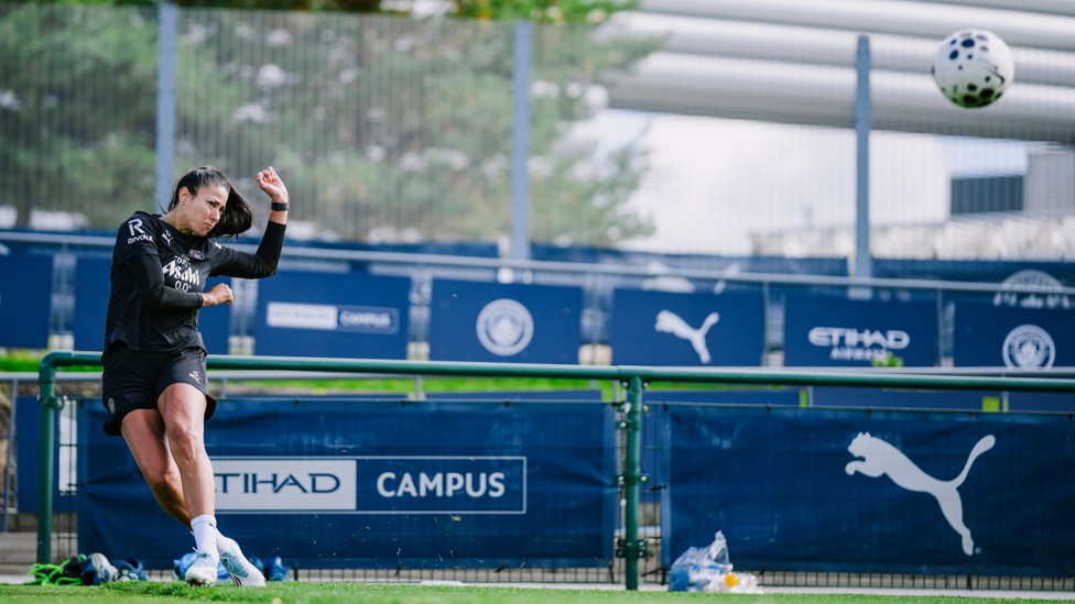 EYES ON THE PRIZE : Leila Ouahabi with a dangerous set piece.