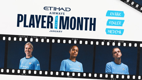 Shortlist revealed for January Etihad Women's Player of the Month 