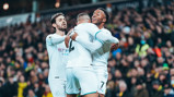 PROVIDER AND SCORER: Sterling shows his appreciation to Walker after the opener.