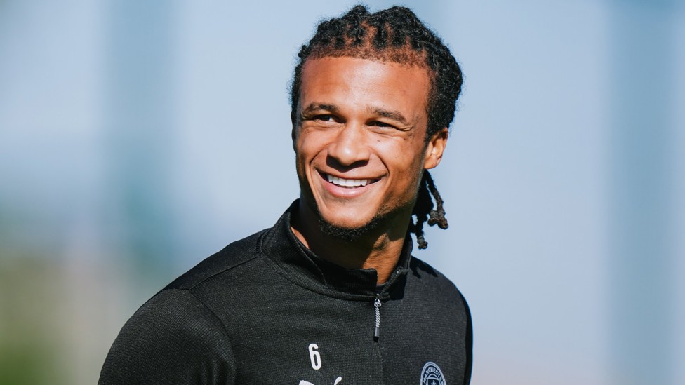 ALL SMILES : Nathan Ake enjoying the session. 