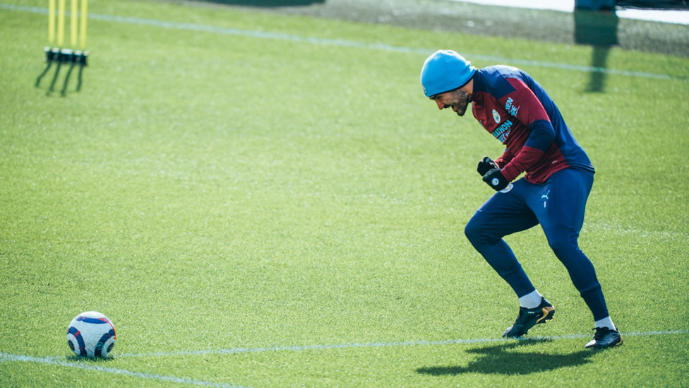 BALL WATCHING: Ilkay Gundogan in high spirits!