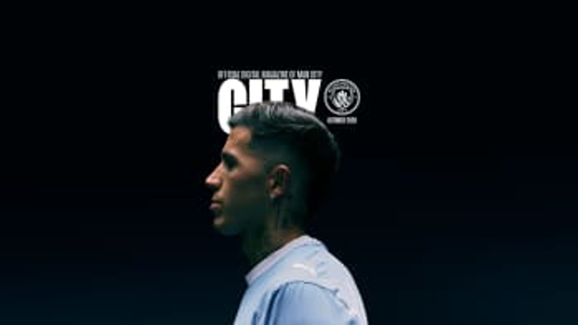 Image with layers of green covering a poster. The visible text includes 'CITY' and a circular logo resembling the Manchester City crest.