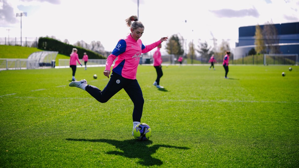 MIDFIELD MAESTRO : Laura Coombs finds a team-mate