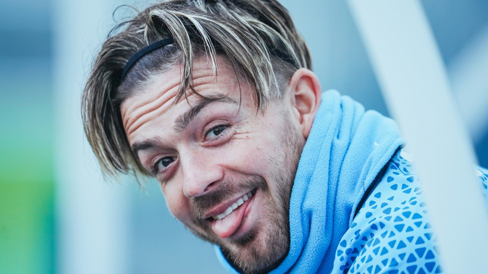 JUMPIN' JACK FLASH  : Grealish spots our camera!