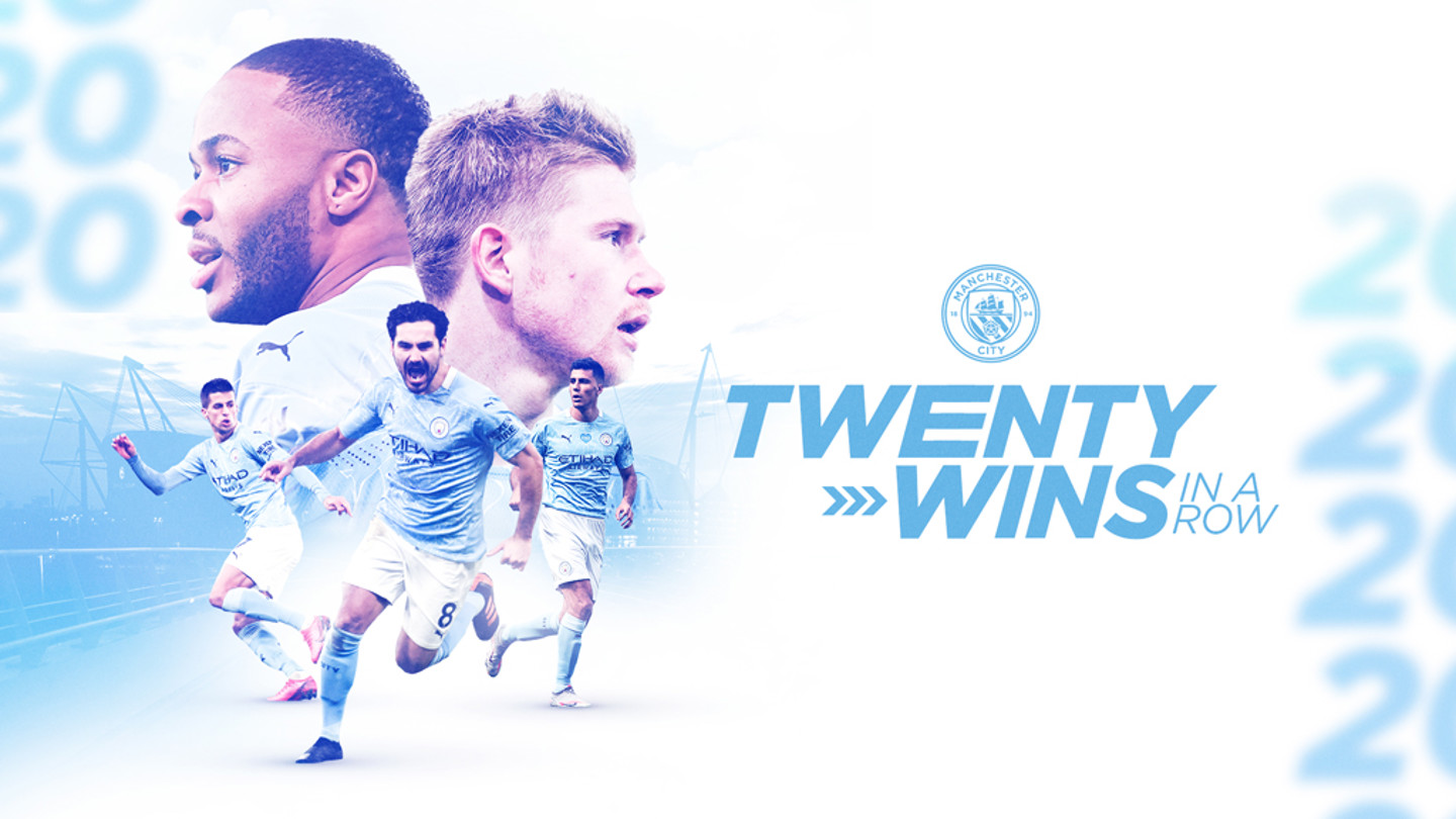 City extend English football record with 20th win in succession