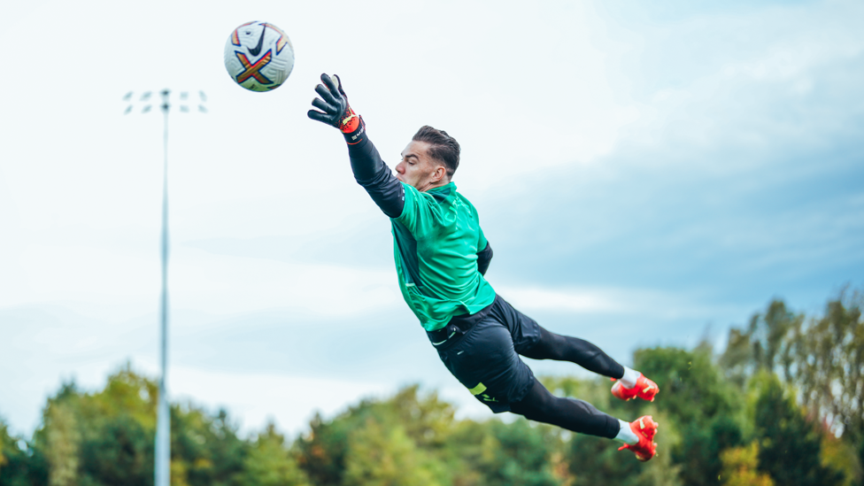 Ederson in full flight!
