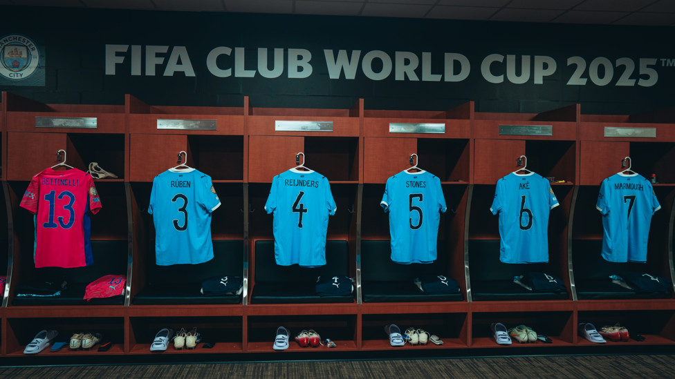 BEHIND THE SCENES : A look inside the City dressing room.