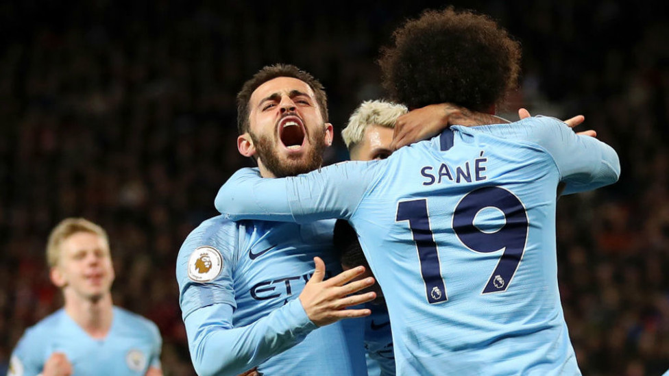 ROAR POWER : Bernardo can't contain his joy after Leroy's strike