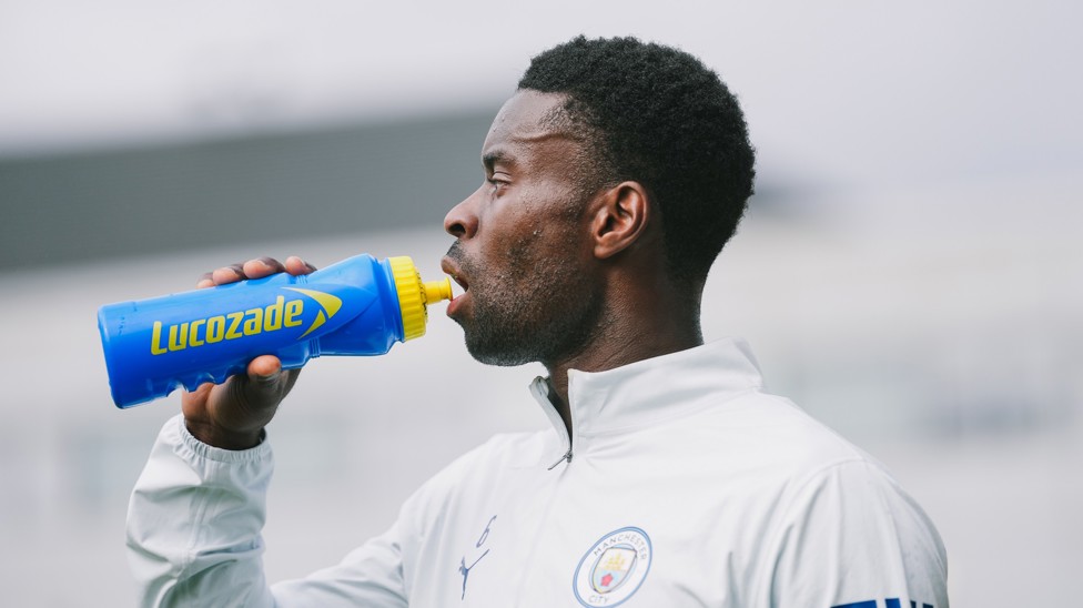 MARC GUÉHI: Taking on refreshment during a break