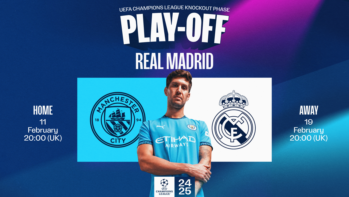 City drawn against Real Madrid in Champions League play-offs