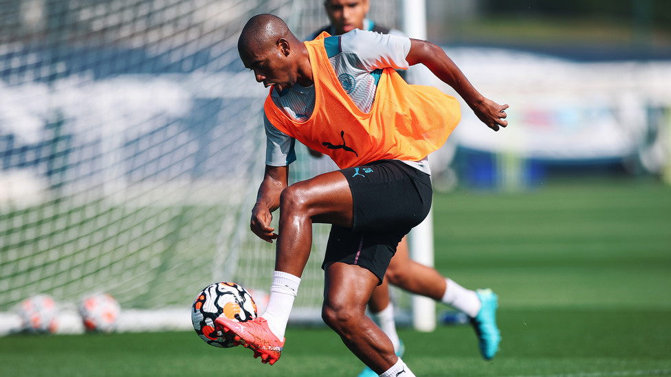 LEADING MAN: Captain Fernandinho puts in some close control work