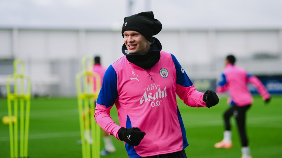 NORWEGIAN NUMBER NINE : Erling Haaland is all smiles.