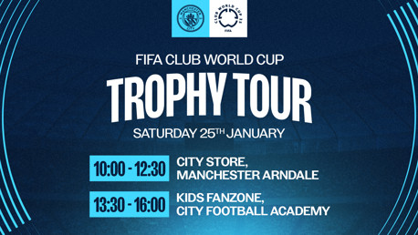 The brand-new FIFA Club World Cup 2025 Trophy will be visiting our City Store and Kids Fanzone!