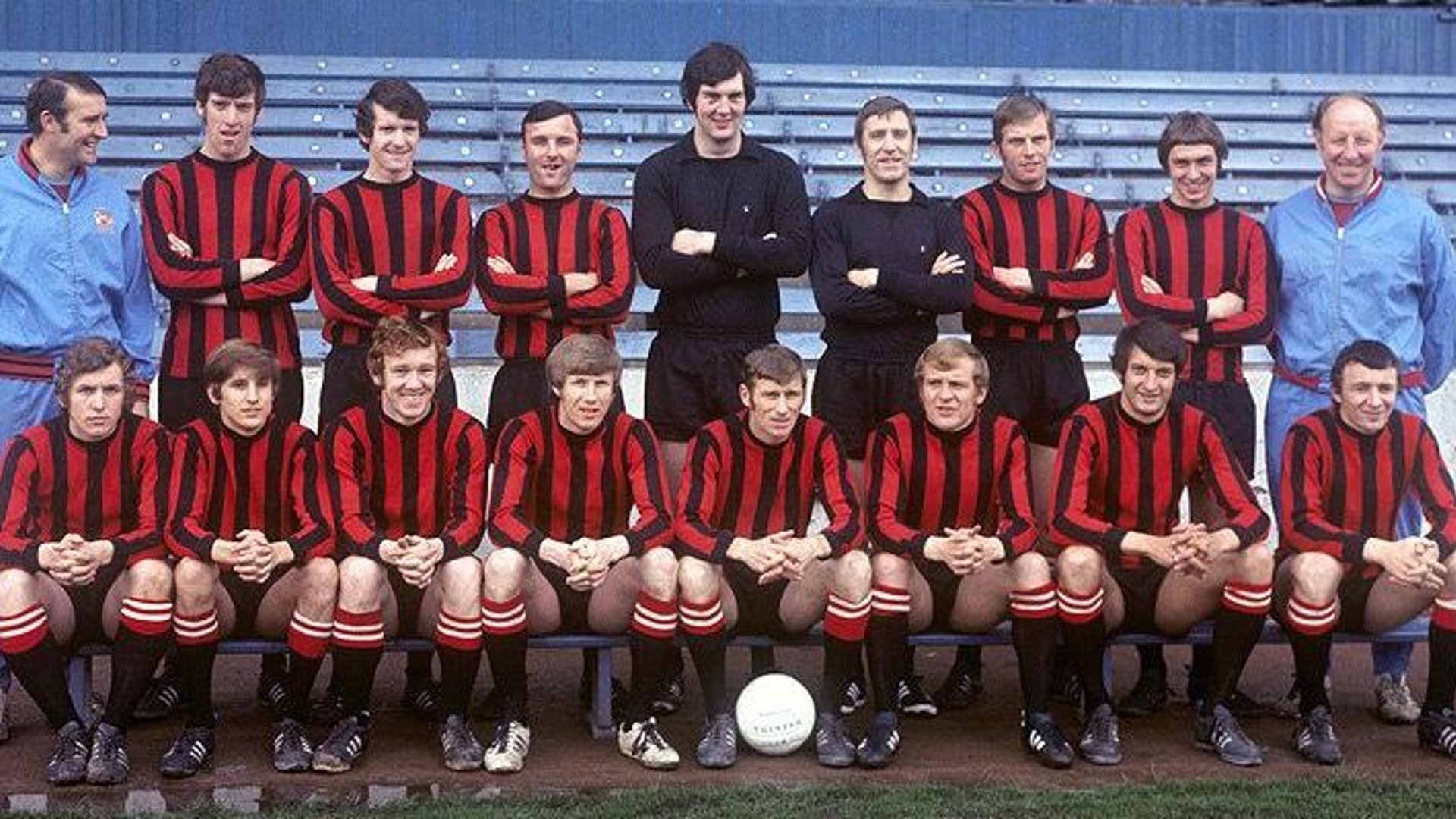 DREAM TEAM: Neil Young (bottom row second from right) and City's 1970 European Cup Winners' Cup winning squad