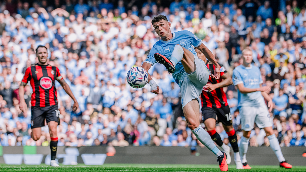 POWER PLAY: Phil Foden seeks to get City on the front foot.