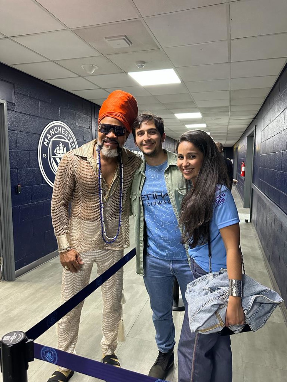 Gustavo e Stella com Carlinhos Brown.