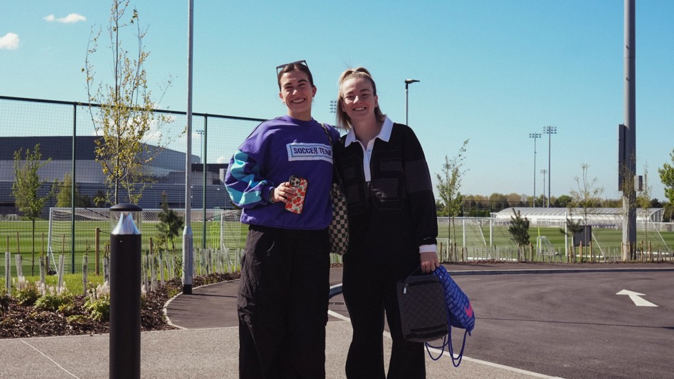 STRIKE A POSE : And so do Sam Coffey and Lauren Hemp.