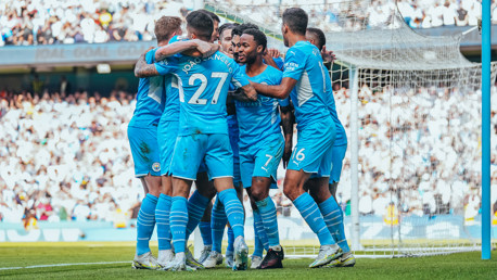 SQUAD GOALS: Sterling feeling the love!