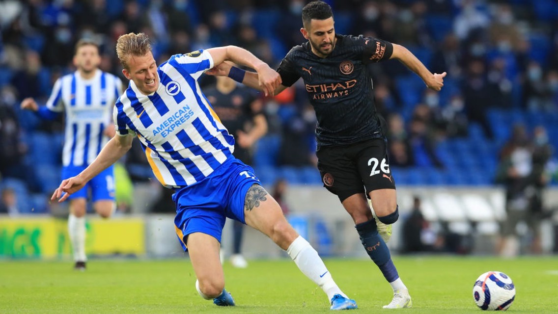 TRICKSTER: Mahrez carries the ball forward.