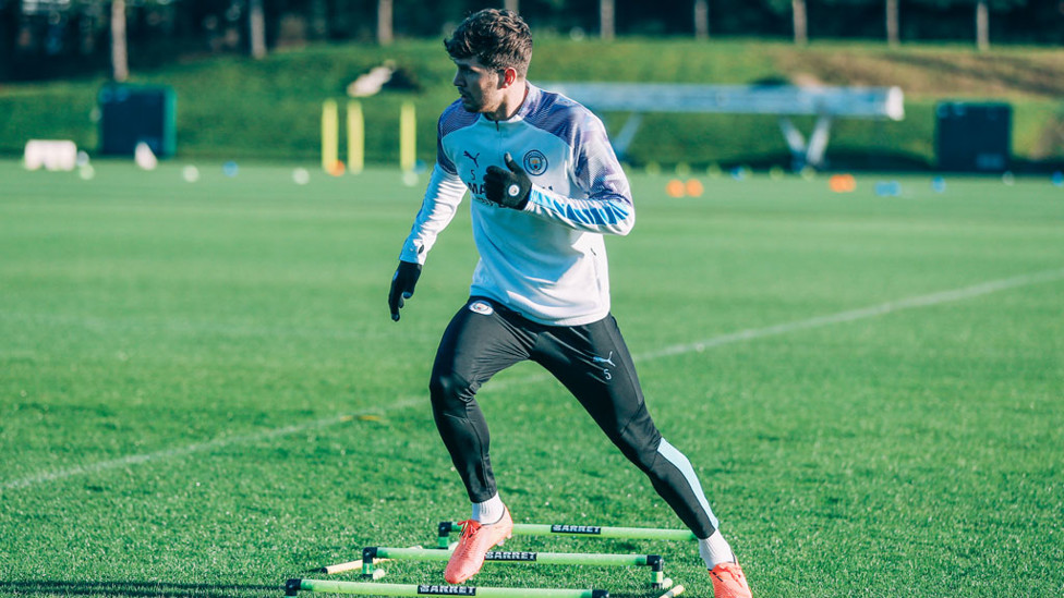 SETTING THE STONE : John Stones is put through his paces
