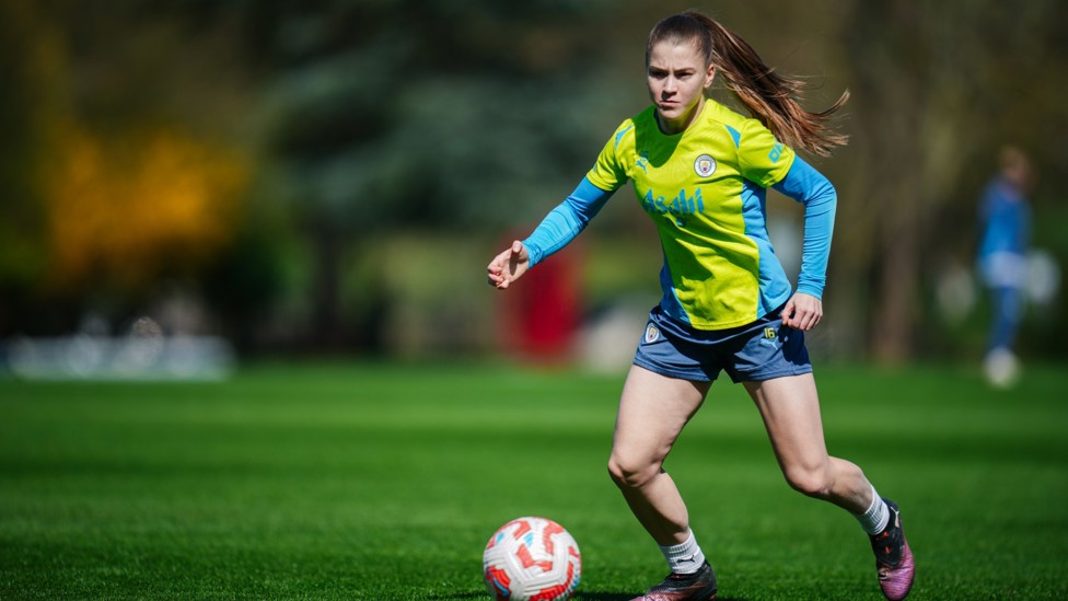 MIDFIELD MARVEL : Jess Park on the ball
