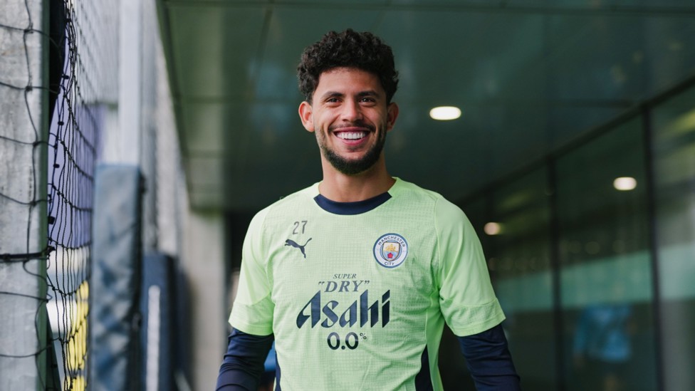 ALL SMILES: Matheus Nunes' expression summed up the positive mood in camp.