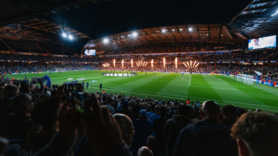 GO TIME : The Etihad ready for Champions League football. 