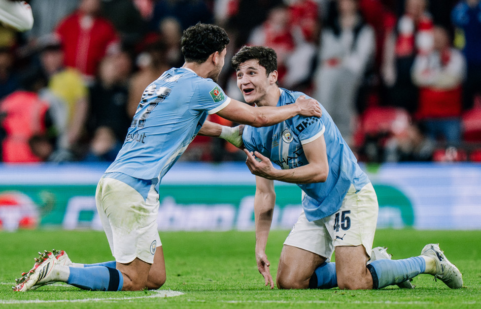 WHAT IT MEANS : Matheus Nunes and Khusa overjoyed by our 2026 Carabao Cup triumph.  