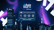 Promotional image for the Manchester City Asia Tour '26 in Seoul, Korea featuring matches against Team K League, Atletico Madrid, and others at Seoul World Cup Stadium.
